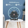 thumbnail image 2 of Camping Fan with LED Lantern, 10400mAh 9-Inch Rechargeable Battery Powered Fan with 270°Head Rotation, Stepless Speed and Quiet Battery Operated Tent Fan for Picnic, Barbecue, Fishing, Travel, Home, 2 of 6