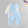 thumbnail image 5 of Odeerbi Baby Infant Boys Girls Clothes Baby Jumpsuit Romper Thin Warm Cotton Jumpsuit 2025 Long Sleeve Climbing Clothes Blue 6-9 Months, 5 of 5