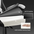 thumbnail image 2 of Bigzzia Gaming Chair Office Chair, Ergonomic Game Chair with Height Adjustable Headrest and Lumbar Support for Adults Teens, Black & White, 2 of 7