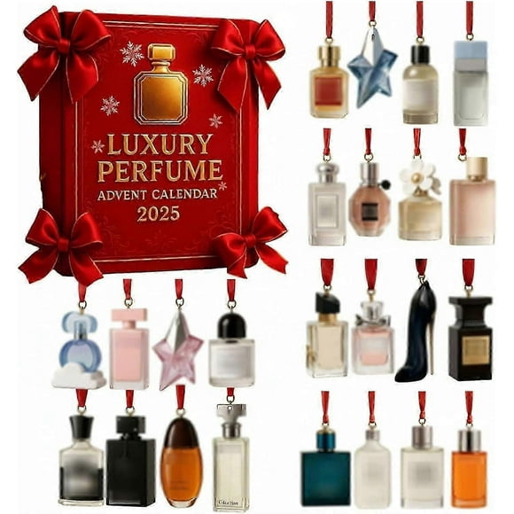 2025 Luxury Perfume Advent Calendar, 24-Day Acrylic Perfume Display Gift Set, 24 Days of Designer Fragrances for Women & Men Premium Holiday Countdow-
