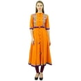 thumbnail image 2 of Bimba Women Anarkali Kurti Long Flared Tunic Cotton Kurta Indian Ethnic Blouse, 2 of 9