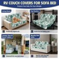 thumbnail image 7 of FOR U DESIGNS Tropical Monstera Leaves Print RV Couch Covers for Folding Sofa Bed 2 Piece Stretchable Jackknife Sofa Slipcovers Non-Slip Breathable Wrinkle-Free Camper Furniture Protector, 7 of 7