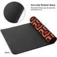 thumbnail image 3 of Orange Red Geometric Gaming Mouse Pad Desk Mat XXL 35.4×15.7 in Vintage 80s Abstract Geometry Extended Mousepad 40X90cm with Non-Slip Rubber Base Stitched Edge Large Desk Pad for Gamer Office Home, 3 of 6