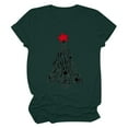 thumbnail image 2 of Meichang Chemises pour Femmes Drôles Arbre de Noël Graphique T-Shirts Décontractés Manches Courtes Automne Hiver Hauts Coupe Ample Col Rond T-Shirts de Noël, 2 of 6