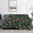 thumbnail image 2 of Naloa Mexican Flower 1 Flannel Fleece Throw Blanket for Bed Couch, Thick Blanket - All Seasons Suitable for Women, Men and Kids-50"x40", 2 of 6