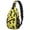 Ninja Cat Yellow Pattern, variant on Ninja Cat Yellow Pattern Sling Backpack, Unisex Cycling Crossbody Bag with Side Mesh Pockets, Adjustable Ambidextrous Strap Gift Ideas for Travel Shopping Commuting