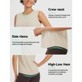 thumbnail image 4 of BALEAF Yoga Tops for Women Racerback Open Back Workout Tank Tops Sleeveless Running Shirts Loose Fit Athletic Gym Sports Beige M, 4 of 7