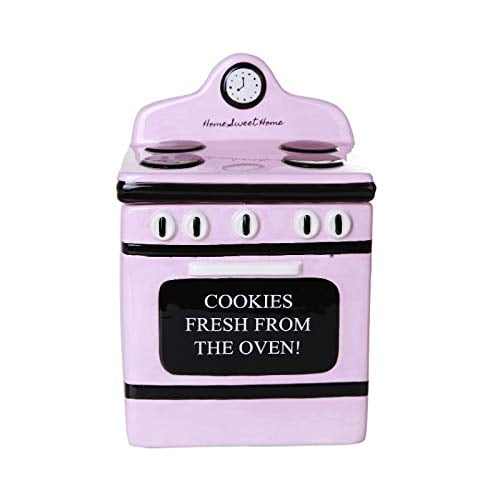 Pacific Giftware Pot à Biscuits Rétro en Céramique Fraîchement Cuit avec Couvercle Hermétique 8 Pouces de Hauteur
