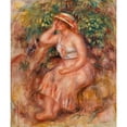 thumbnail image 2 of Pierre-Auguste Renoir 20x23 Black Ornate Framed Double Matted Museum Art Print Titled: Woman Daydreaming (Dreamer) (1913), 2 of 5