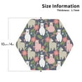 thumbnail image 2 of Yiaed Llamas Print Leather Coasters for Drinks - Cup Coasters Coffee Table Kitchen Table Bar, Home & Office Gifts Handmade Drink Coasters-Hexagon, 2 of 6