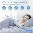 thumbnail image 3 of CHOSHOME Dual-Sided Lightweight Cooling Comforter Fiber Blue Bed Blanket, Queen, 3 of 7