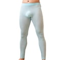 thumbnail image 2 of Men's Thin Close-Fitting Leggings - Ice Smooth Breathable Nylon, Home/Sports Use, S-XXXL Sizes, 2 of 7
