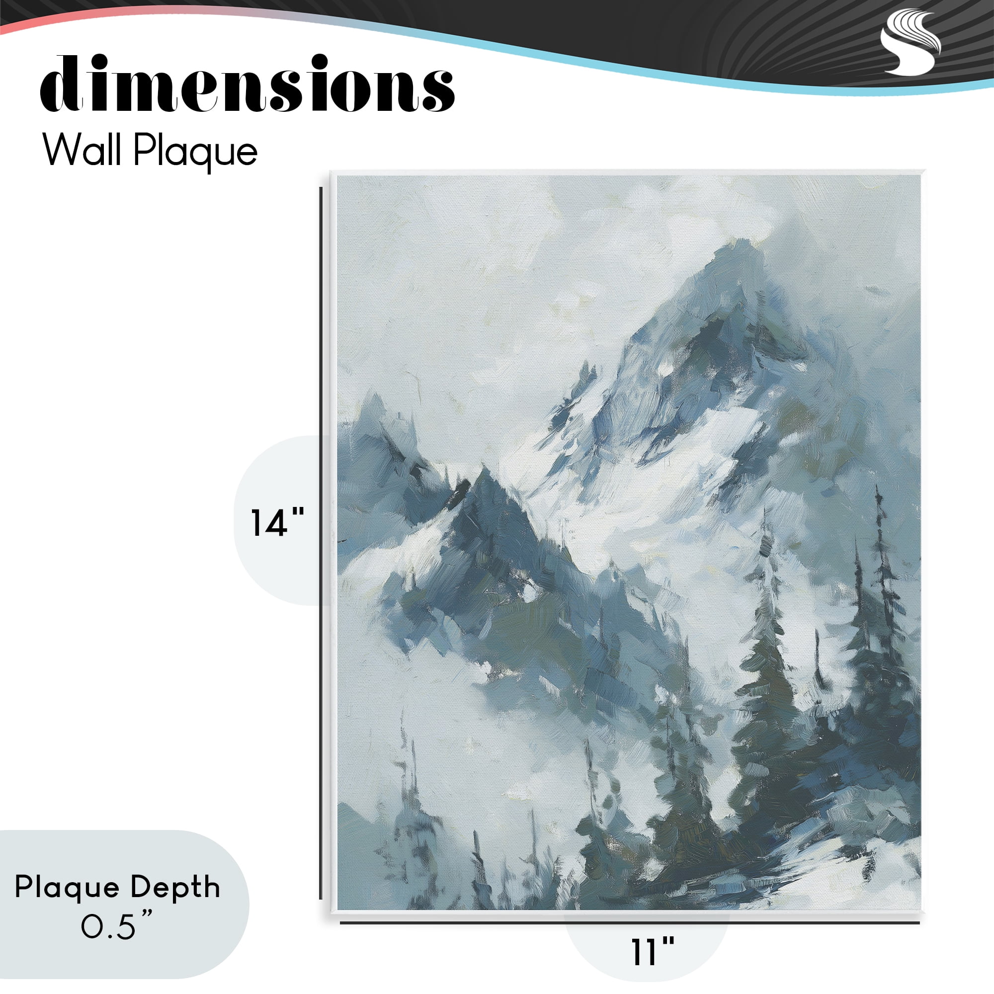 Stupell Industries Frozen Majesty Mountains Wall Plaque Art, design by Svetlana Aleynikova