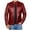 #Wine, variant on DPTALR Men's Solid Color Fashion Leather Jacket with Long Sleeves ,Stand-Up Collar ,Zipper ,Pocket,Yellow,XXL