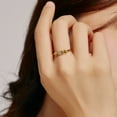 thumbnail image 5 of Flydeer Mom Ring Gold Stackable Ring AAAAA CZ S925 Gift for Mother Size 9, 5 of 6