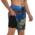 thumbnail image 3 of Haiem Colorful Coral Reef Mens Swim Trunks with Compression Liner 2 in 1 Swimming Shorts Stretch Swimwear Quick Dry,Board Shorts-XX-Large, 3 of 9
