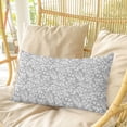 thumbnail image 4 of Grey Spring Floral Pillow Covers, Linen Long Throw Pillow Case, Farmhouse Flowers Elegant Pastoral Holiday Pillow Protector Decorative Cushion Cover for Living Room/Bedroom 20" x 36", 4 of 8