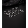 thumbnail image 5 of Anillos de plata JAMW 12 piezas para mujer Sencillez, 5 of 5
