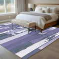 thumbnail image 4 of 6'x9' Area Rugs, Purple Gray Indoor Outdoor Area Rug for Living Room Bedroom, Vintage Farmhouse Ombre Wooden Grain Washable Bathroom Rugs Kitchen Floor Carpet Mats Home Decor Aesthetic, 4 of 8