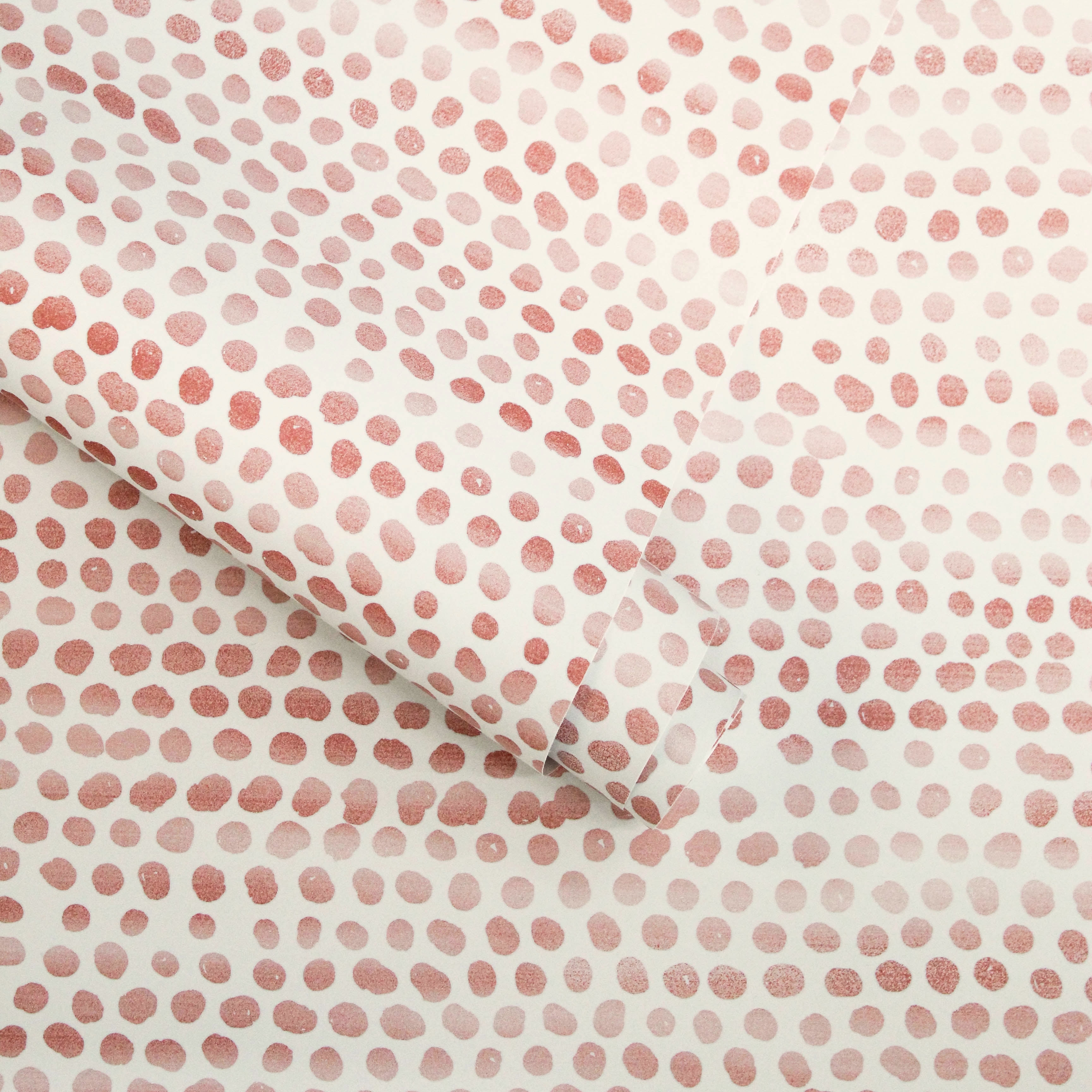 Tempaper Moire Dots Coral Peel and Stick Wallpaper, 20.5" x 16.5'