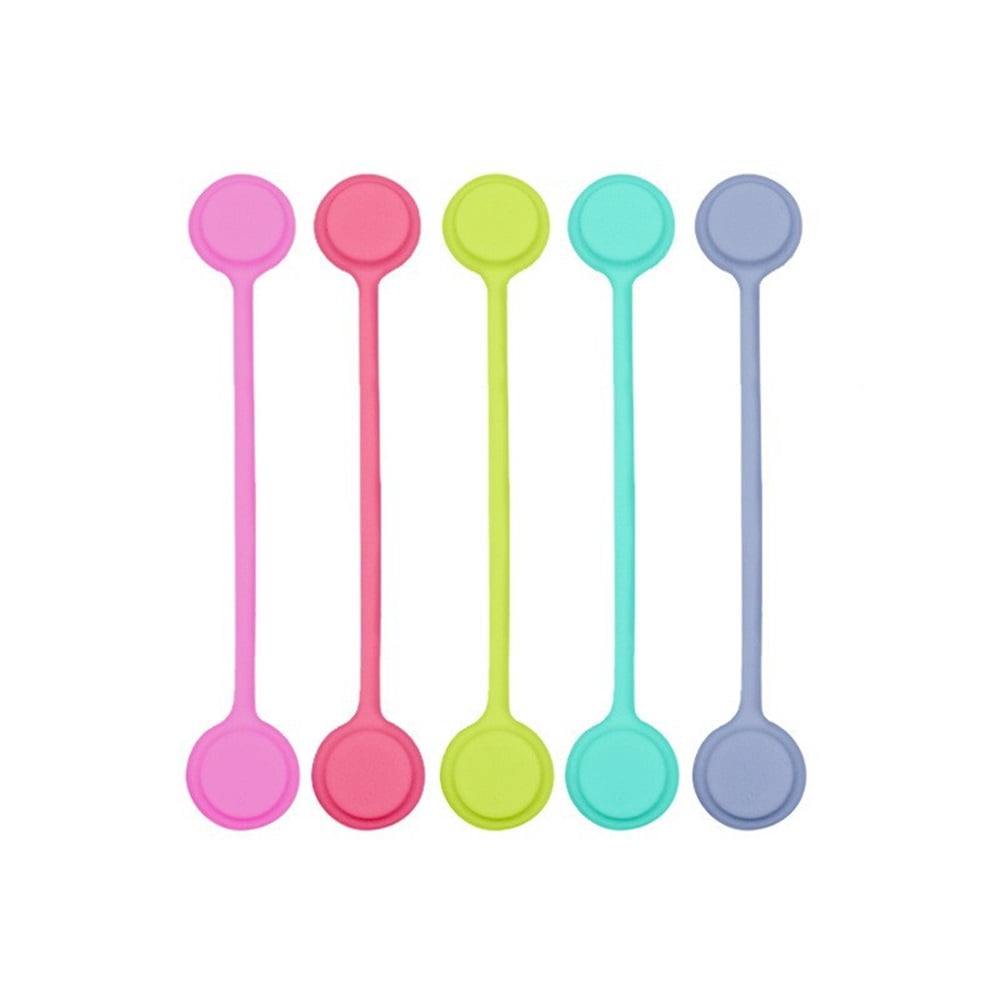 Cute Magnetic Cable Ties – 24 Pack, Reusable Silicone Cord Organizers for Home & Office, Strong Magnetic Hold, Double-Sided Colors, Perfect for Cable Management and Gift Idea