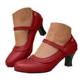 thumbnail image 3 of YLYL Women's Pumps High Heels Pointed Closed Toe Ankle Strap Vintage Dressy Mary Jane Shoes, 3 of 9