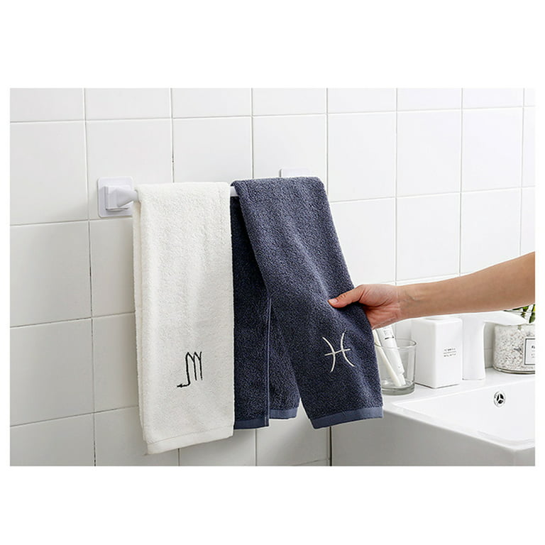 Beisidaer 2pcs 26.5cm Self Adhesive Bathroom Towel Bar- Stainless