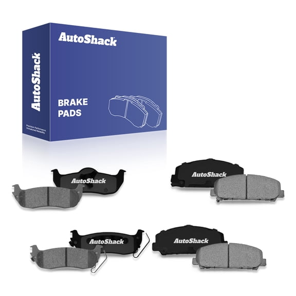 AutoShack Front & Rear Ceramic Brake Pad Set Replacement for 2011-2015 Nissan TITAN 2012-2015 Nissan Armada 8-PC