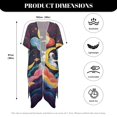 thumbnail image 6 of HELLHERO Polyester Long Kimono Cover Ups for Swimwear Women for Beach Lightweight Casual Giraffe, 6 of 6