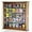 Walnut, variant on 4 Adjustable Shelves Shot Glass Shotglass Shooter Mini Liquor Display Case Cabinet w/Mirror Back -Walnut