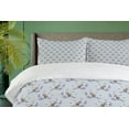 thumbnail image 4 of Ambesonne Horse Duvet Cover Set, Animal Forms Flower Details, Queen, Lavender Blue Tan, 4 of 6