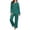 Army Green, variant on Maplenight Pajama Sets for Women Plaid V-Neck Long Sleeve Sleepwear and Sleep Pants 2 Piece Ladies Pjs Lounge Set