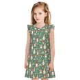 thumbnail image 1 of Balery Mushrooms Gnome Camisón de princesa para niñas, pijama de algodón con mangas abullonadas, suave y bonito.-Small, 1 of 6