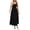 Black, variant on Women's Solid Square Neck Sleeveless Empire Waist Flowy Maxi Dress, Elegant Casual Long Dress for Daily Wear & Summer Outing,S
