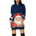 thumbnail image 2 of WILLBEST Sudadera Deportiva Para Mujer, Vestido de Navidad, Vestido de Noche Para Mujer, Sudadera Navideña de Moda Con Capucha y Bolsillo Tipo Bolso, Sudadera Estampada Con Capucha, Falda de Moda, 2 of 4