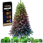 Twinkly Pre-Lit Christmas Tree - 7 Foot Artificial Regal Tree with RGB LED Lights - Perfect Prelit Christmas Tree for Your Holiday Home Dcor