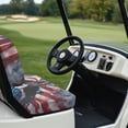 thumbnail image 4 of Aplkyhs Eagle Flag Club Car Precedent Seat Covers Universal Golf Cart Blanket Easy Installation Comfort Golf Cart Seat Cover with Elastic Band Club Car Seat Cushion Covers, 4 of 7