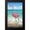 thumbnail image 2 of Vitaletti, Carolee 10x14 Black Modern Framed Museum Art Print Titled - Beach Walker Flamingo II, 2 of 5