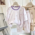 thumbnail image 2 of Girls Pajamas Sets 2 Piece Long Sleeve Sleepwear Summer Cute Pjs Cartoon Print Loungewear For Kids,casual 6-12 Months 12-24 Months 2t 3t 4t 5t 6t 7t 8t 9t Children Purple 3-4 Years, 2 of 4