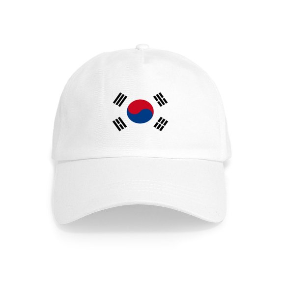 CafePress - Flag Of South Korea Cap - Adjustable 100% Brushed Unisex Casual Cotton Baseball Cap, Beige, 1