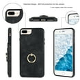 thumbnail image 3 of Case for iPhone 8 Plus / iPhone 7 Plus with Ring Holder Kickstand Card Slots Cover, PU Leather Soft TPU Bumper Shockproof Non-Slip Slim Phone Case for iPhone 8 Plus / iPhone 7 Plus 5.5 Inch,Black, 3 of 17
