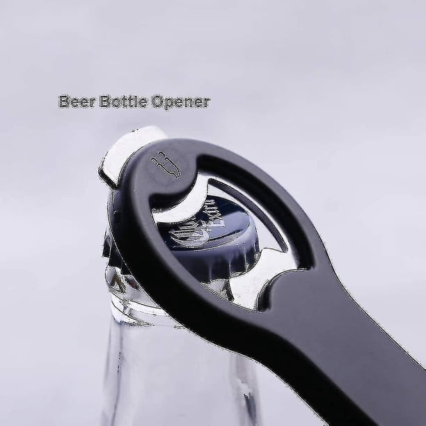 Abrebotellas 2 en 1 con captador de tapa magnético - El abridor de latas se pega al refrigerador para un fácil almacenamiento y evitar pérdidas - Fácil recogida -1 paquete de cerveza O