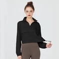 thumbnail image 4 of Chaqueta Deportiva con Cremallera para Mujer, Cuello Alto, Resistente Al Viento, Protección Solar, para Hacer Ejercicio Al Aire Libre. Negro XL, 4 of 8