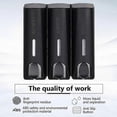 thumbnail image 3 of Shower Gel Dispenser - 3 pcs, Wall Mounted, Matte Black Finish, 3 of 5