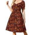 thumbnail image 2 of Vestido morado de manga corta con efecto carnaval de Venecia, elegante vestido de novia para invitada, traje de verano para mujer., 2 of 7