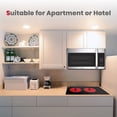 thumbnail image 6 of GASLAND 12 in. 2 Burners Radiant Electric Ceramic Cooktop,240 V 2400 W, Child Safety Lock, Timer, 6 of 8