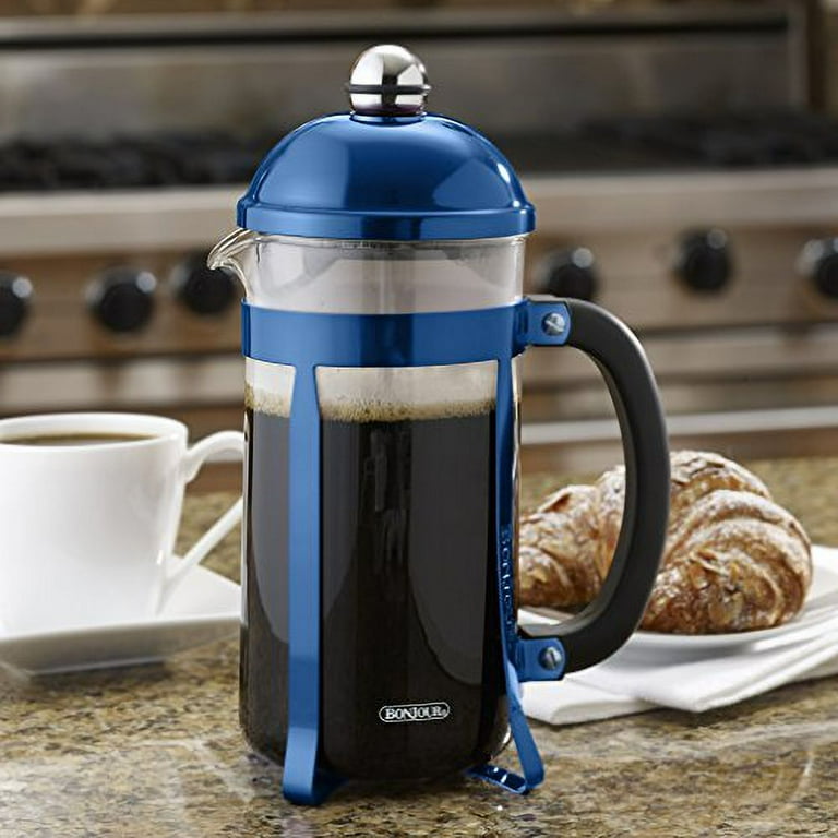 BonJour Coffee 8 Cup French Press in Blue Walmart