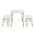 thumbnail image 6 of 3 Pieces Bench Table Dining Set, ENYOPRO Marble Finish Kitchen Table with Bench, Contemporary Breakfast Nook Table Set, TE2554, 6 of 10