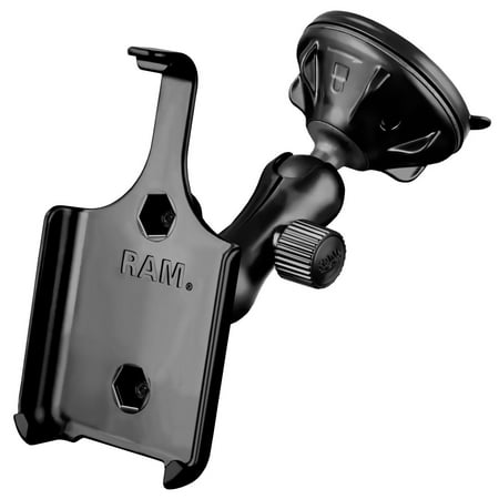 Vehicle Mount System - RAM RAP-B-166-2-AP9U RAM Mounting Systems Ram Mount Suction Cup Vehicle Mount for Apple iPhone 4, Patented universal rubber ball and socket system allows you to.., By RAM MOUNTS