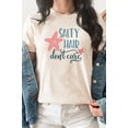 thumbnail image 2 of Salty Hair Dont Care Starfish Dolphin Graphic Tee T-Shirt, 2 of 6